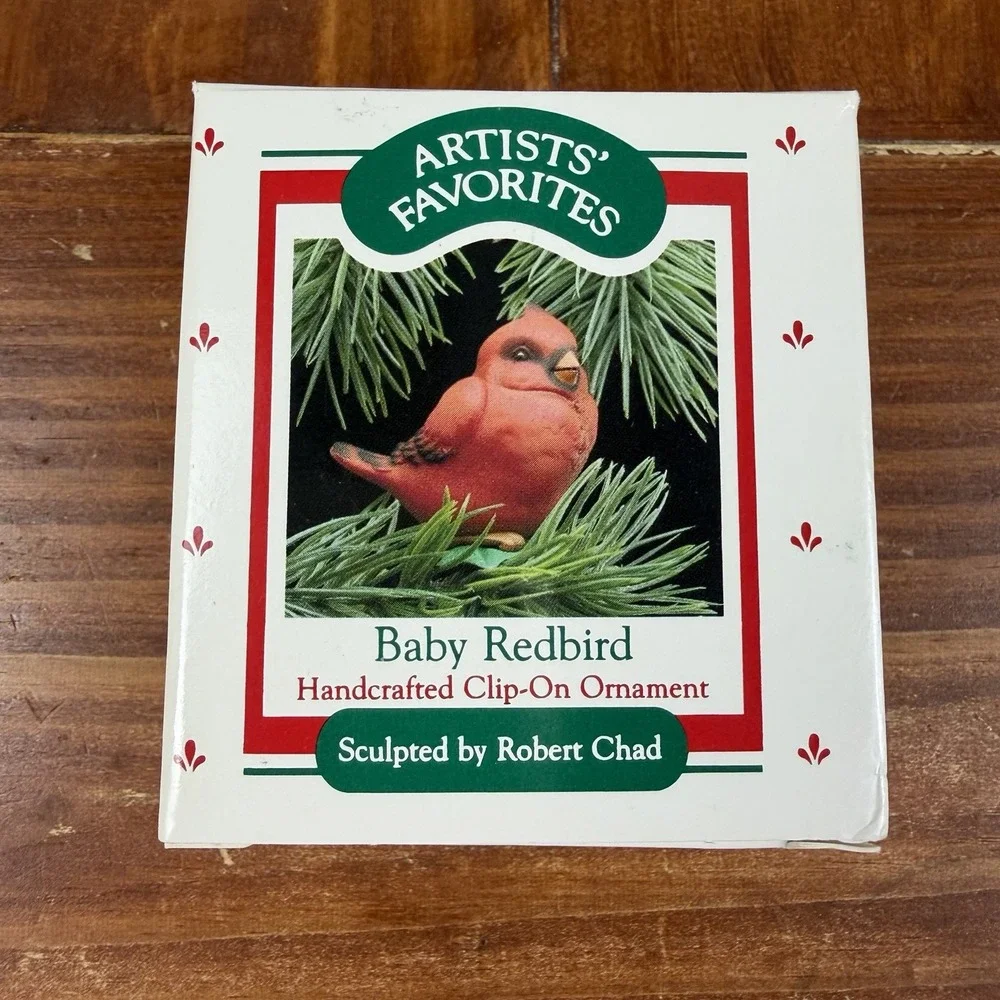 Vintage Hallmark Keepsake Ornament Baby Redbird Clip-on Cardinal 1988